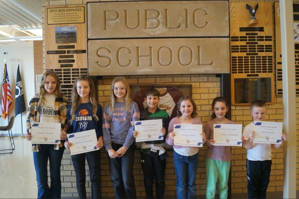 January Elementary Students of the Month