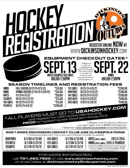 Hockey Registration Flyer