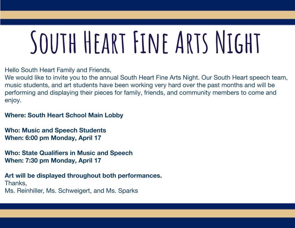 South Heart Fine Arts Night